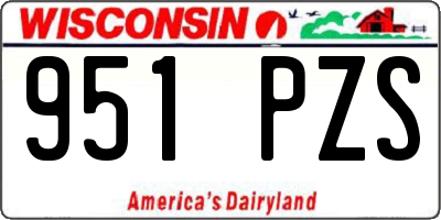 WI license plate 951PZS