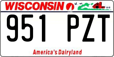 WI license plate 951PZT