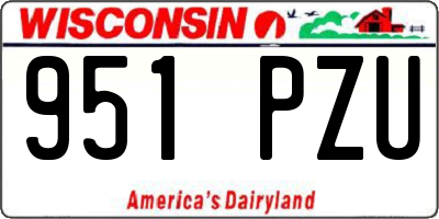 WI license plate 951PZU