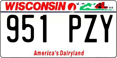 WI license plate 951PZY