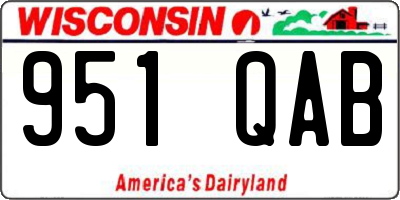 WI license plate 951QAB