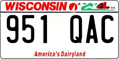 WI license plate 951QAC