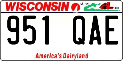 WI license plate 951QAE