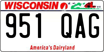 WI license plate 951QAG