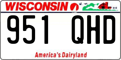 WI license plate 951QHD