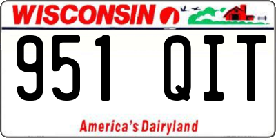 WI license plate 951QIT