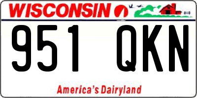 WI license plate 951QKN