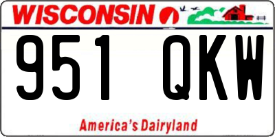 WI license plate 951QKW