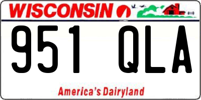 WI license plate 951QLA