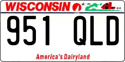 WI license plate 951QLD