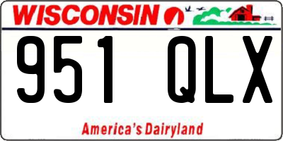 WI license plate 951QLX