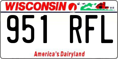 WI license plate 951RFL
