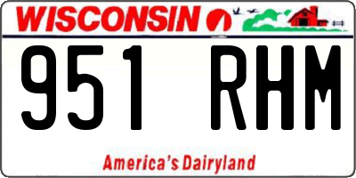 WI license plate 951RHM
