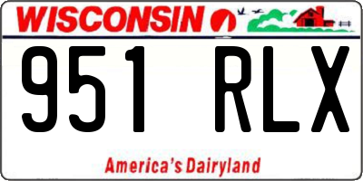 WI license plate 951RLX