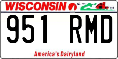 WI license plate 951RMD