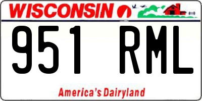 WI license plate 951RML