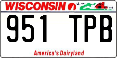 WI license plate 951TPB