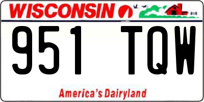 WI license plate 951TQW