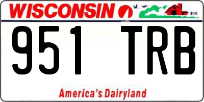 WI license plate 951TRB