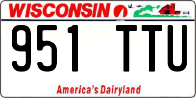 WI license plate 951TTU