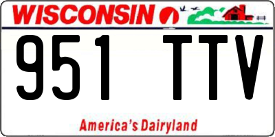 WI license plate 951TTV