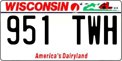 WI license plate 951TWH