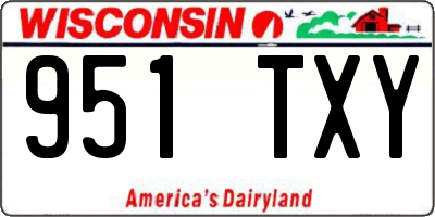 WI license plate 951TXY