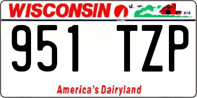 WI license plate 951TZP