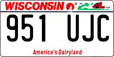 WI license plate 951UJC
