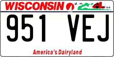 WI license plate 951VEJ