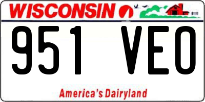 WI license plate 951VEO