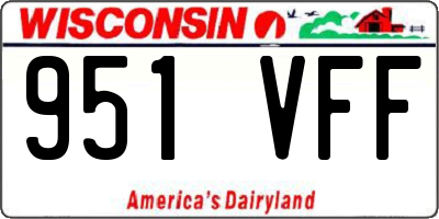 WI license plate 951VFF