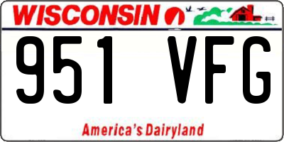 WI license plate 951VFG