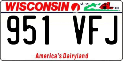WI license plate 951VFJ