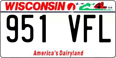 WI license plate 951VFL