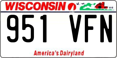 WI license plate 951VFN
