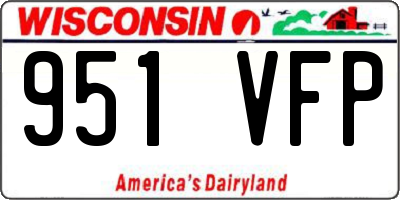 WI license plate 951VFP