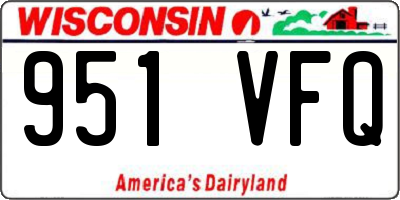 WI license plate 951VFQ