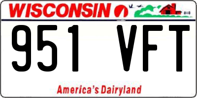 WI license plate 951VFT