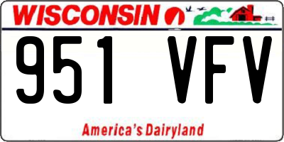 WI license plate 951VFV