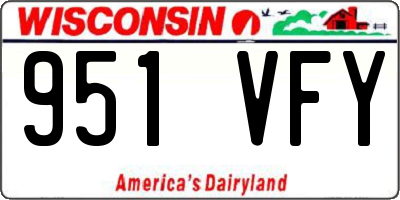 WI license plate 951VFY
