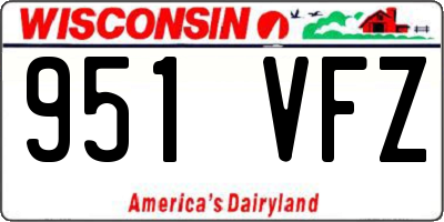 WI license plate 951VFZ