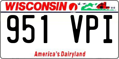 WI license plate 951VPI