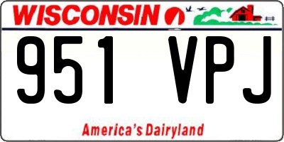 WI license plate 951VPJ