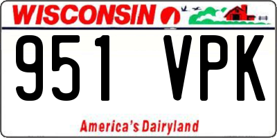 WI license plate 951VPK