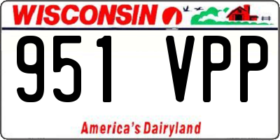 WI license plate 951VPP