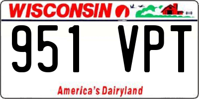 WI license plate 951VPT