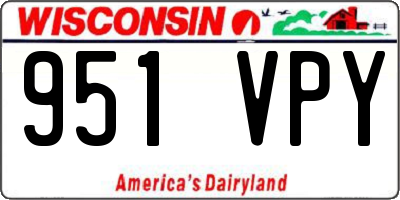 WI license plate 951VPY