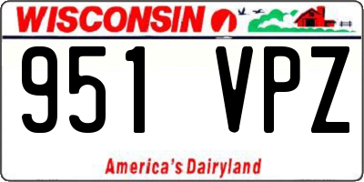 WI license plate 951VPZ