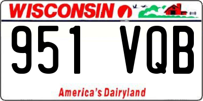WI license plate 951VQB